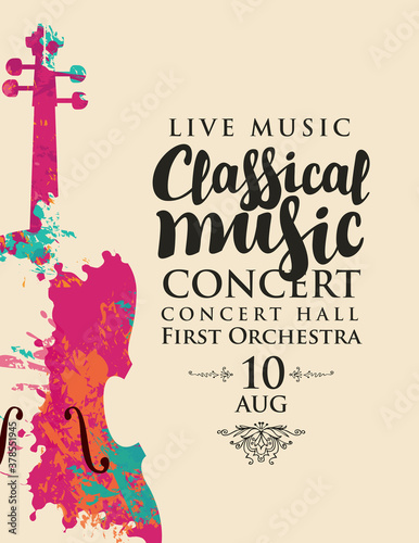 Obraz na płótnie Poster of a classical music concert