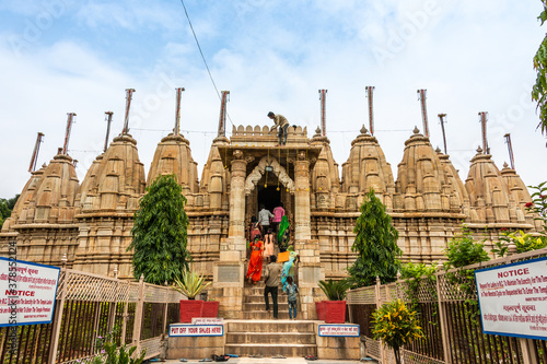 Jain temple inside the chittorgarh fort premises, Chittorgarh, Rajasthan, India photo