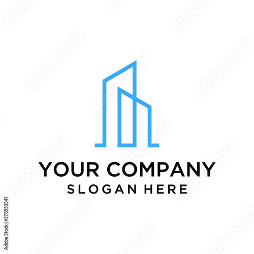 minimal abstract building logo