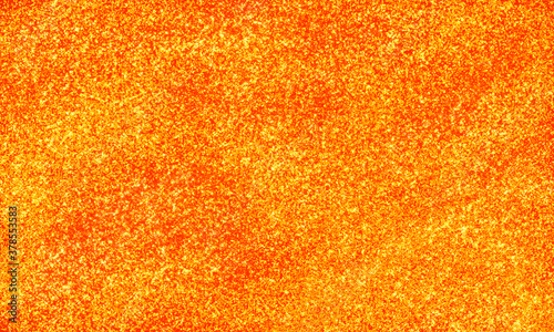 festive bright orange yellow red grainy background with many small sparks. Universal simple primitive background for design invitations, greeting cards, brochures, banners, cards