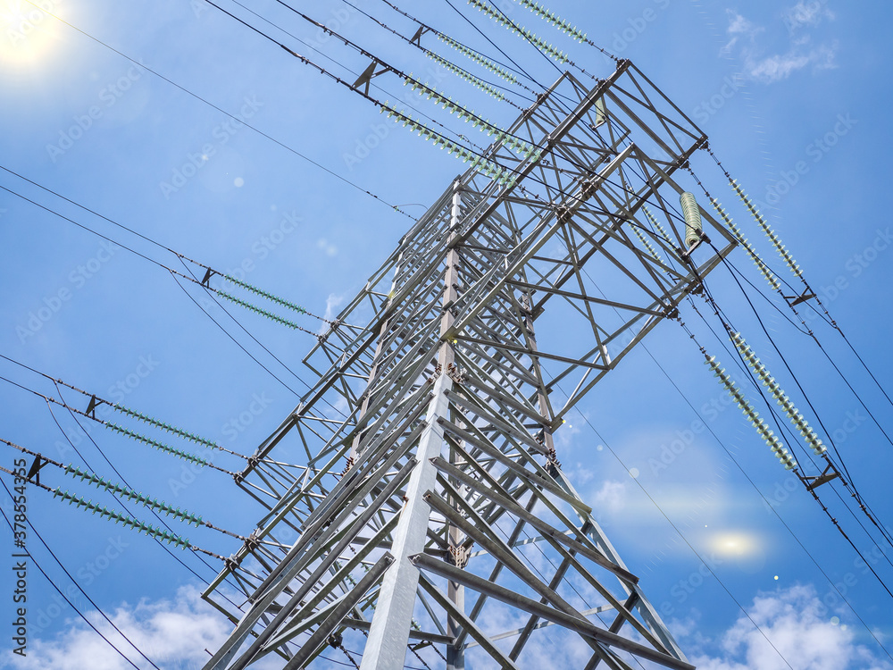 Support of a high-voltage power line. Electrical infrastructure