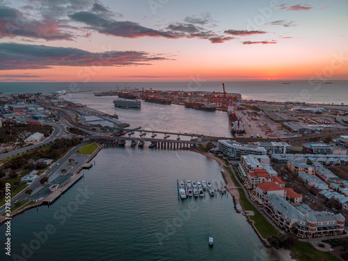 Sunset Landscape Photos in Fremantle Western Australia. photo