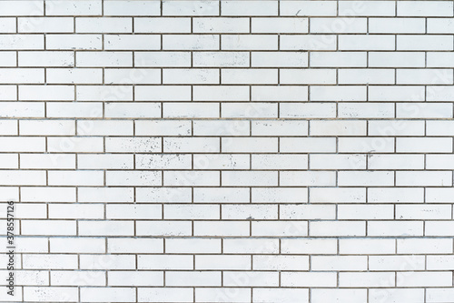 White brick walls. Wall of sand-lime brick. Construction background.