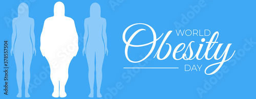 Blue World Obesity Day Background Banner