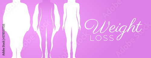 Weight Loss Web Banner Illustration