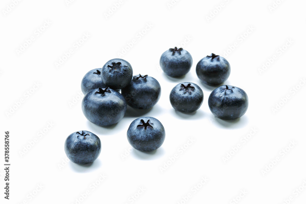 Blueberries group isolated on white background Blueberries group isolated on white background
