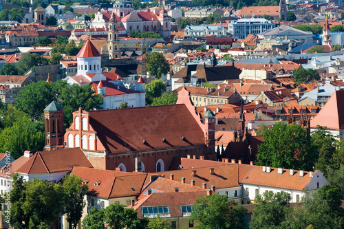 Panoramic view of Vilnius Old Town, Lithuania