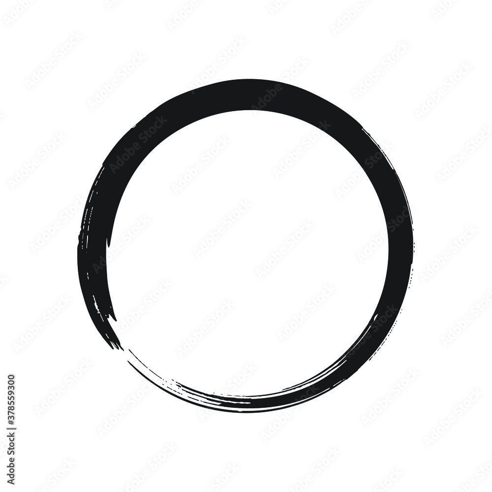 circle with paint brush stroke, the circle of zen style circle with paint brush stroke, the circle of zen style