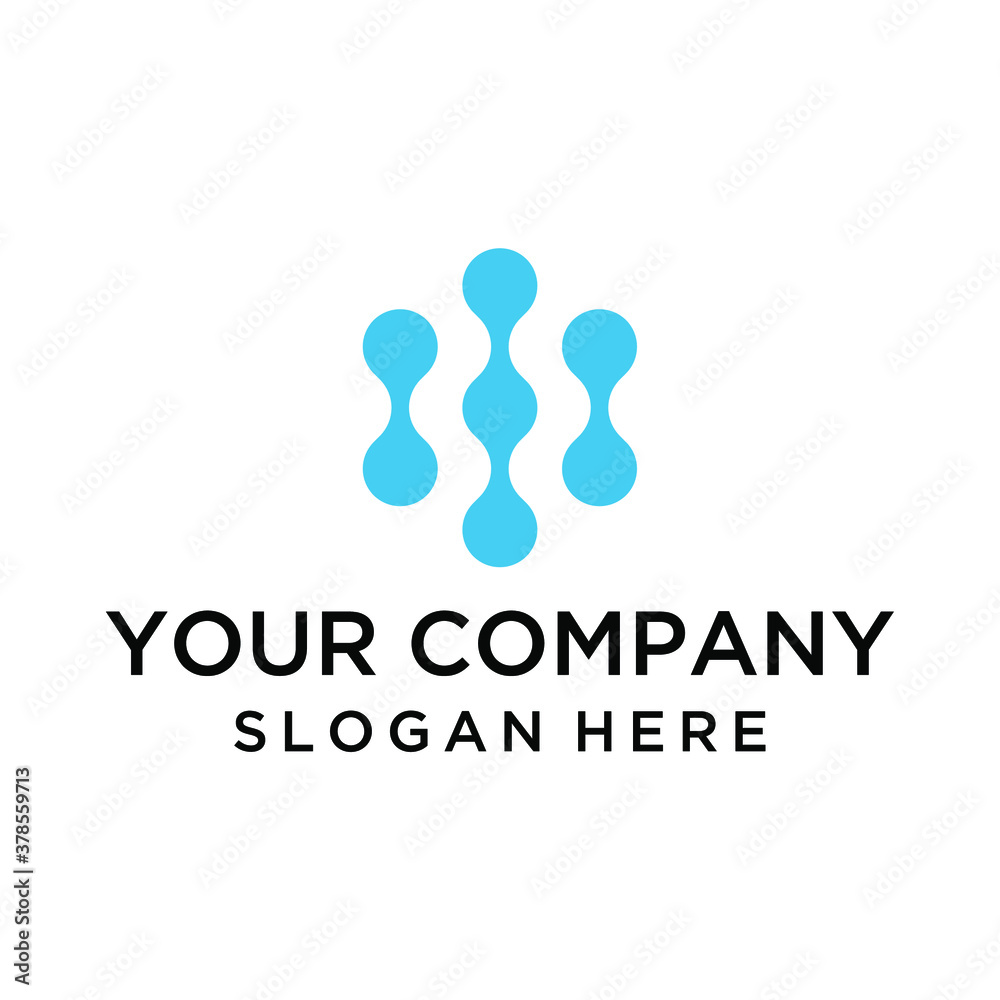 Hexagon connecting dots logo Hexagon connecting dots logo