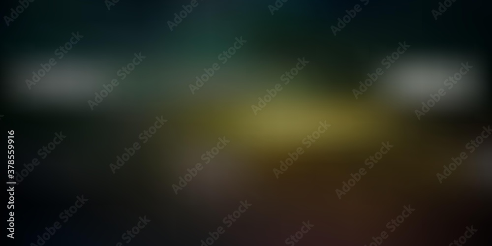 Dark blue, yellow vector blurred template.