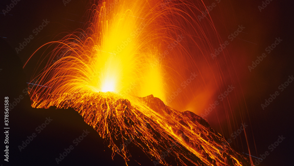 Stromboli multiple eruption