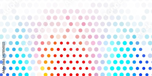 Light blue, red vector pattern with spheres.