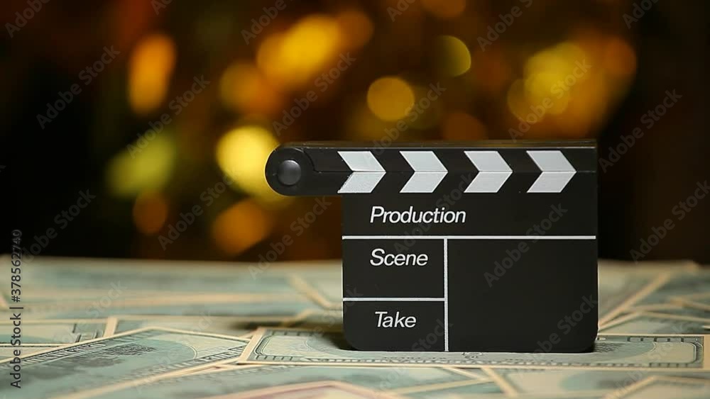 footage of clapper board money