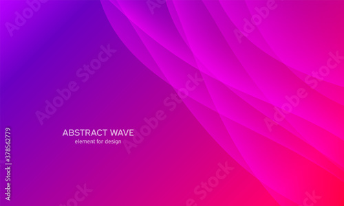 Abstract wave element for design. Digital frequency track equalizer. Stylized line art background. Colorful shiny wave with lines created using blend tool. Curved wavy line, smooth stripe. Vector