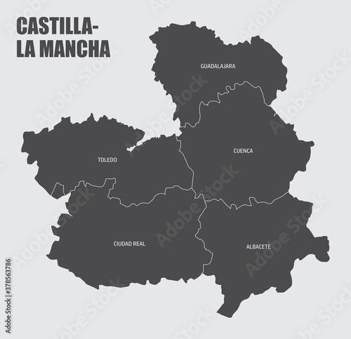 Castilla-La Mancha region map