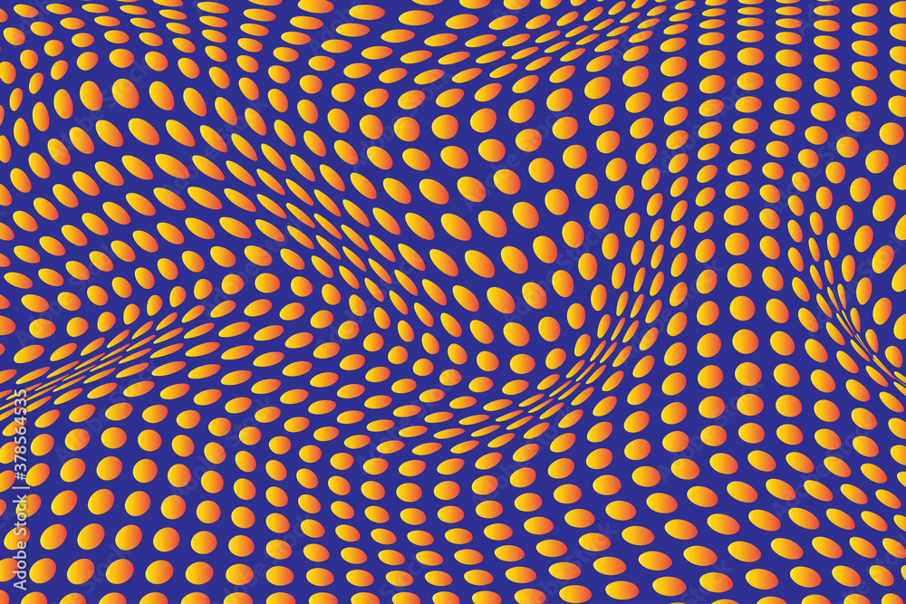 abstract modern wavy dots style yellow blue light neon effect futuristic wallpaper background texture layout template vector graphic