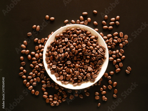 coffee beans background, organic coffee seed