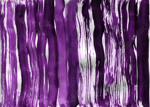 Simple abstract background with violet stripes and stains. Hand-painted watercolor texture. Design for the fabric, backgrounds, wallpapers, covers and packaging, wrapping paper.