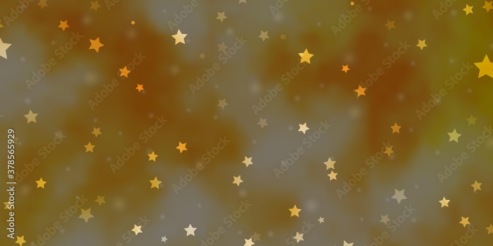 Light Orange vector background with small and big stars. Decorative illustration with stars on abstract template. Pattern for new year ad, booklets. Light Orange vector background with small and big stars. Decorative illustration with stars on abstract template. Pattern for new year ad, booklets.