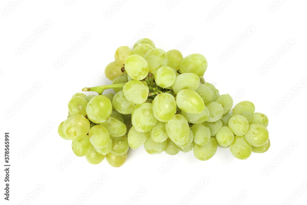 green grapes isolated on white