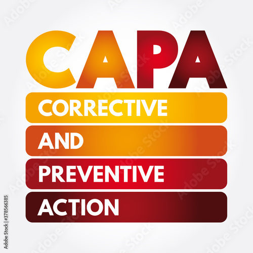 Canvas Print CAPA - Corrective and preventive action acronym, business concept background