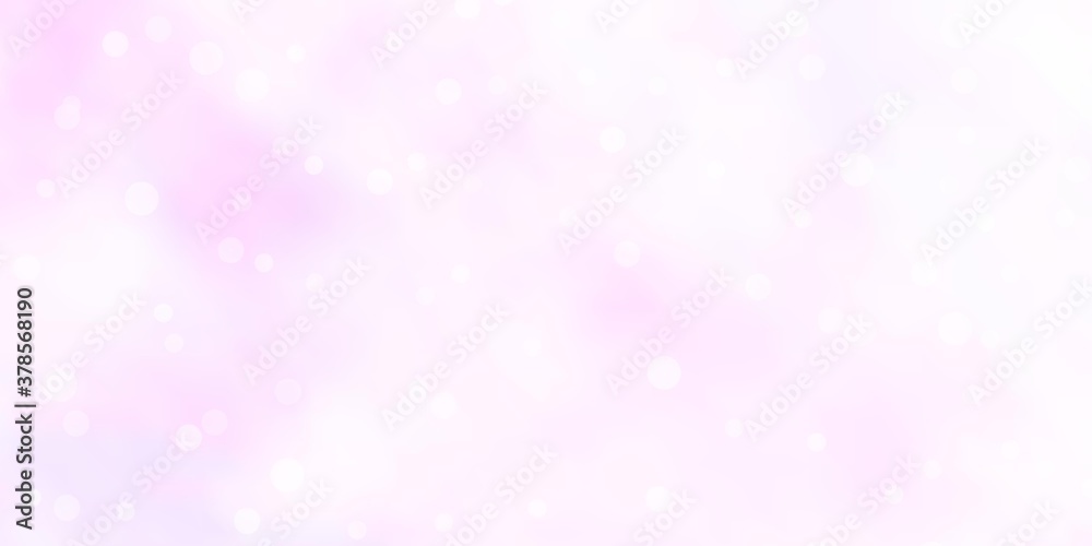 Light Purple vector background with colorful stars. Shining colorful illustration with small and big stars. Design for your business promotion.