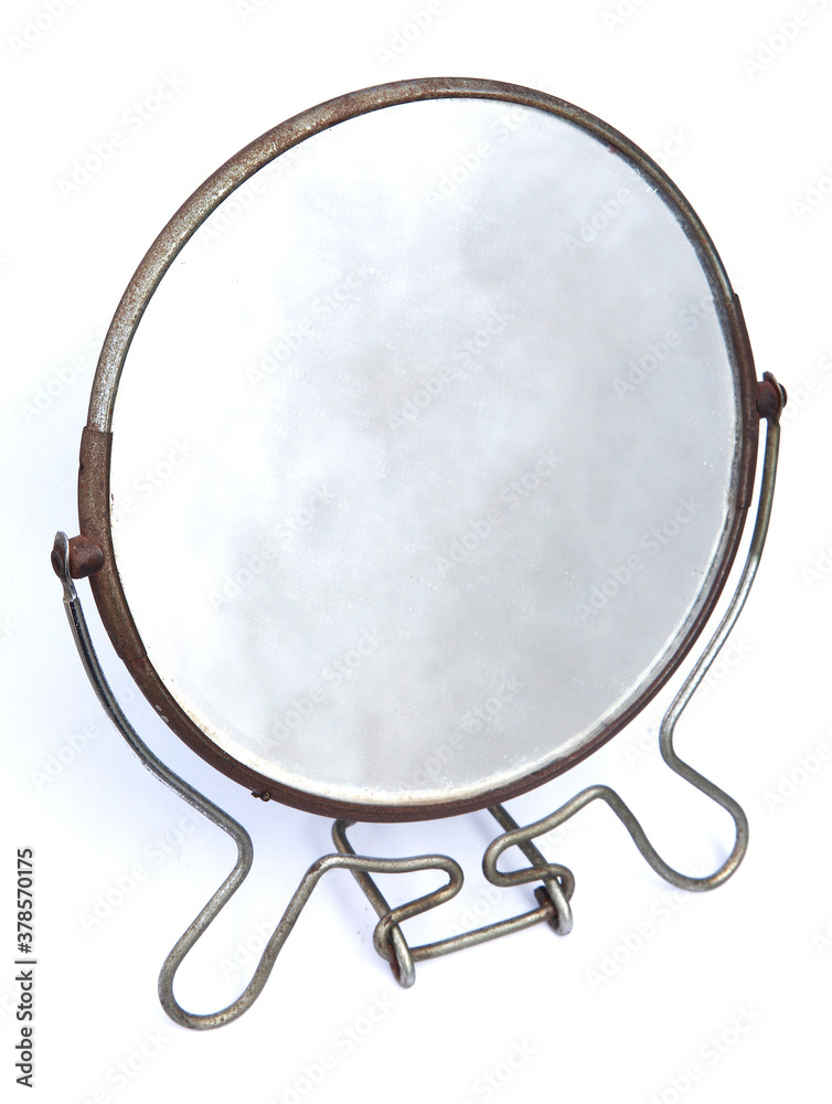 Fototapeta premium old mirror isolated on white