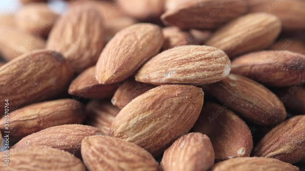 Close up of almond nuts in a bowl Close up of almond nuts in a bowl