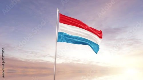 Luxembourg  Flag With Air Force.  photo