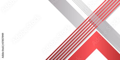 Red abstract background geometry shine and layer element vector for presentation design.  © Salman