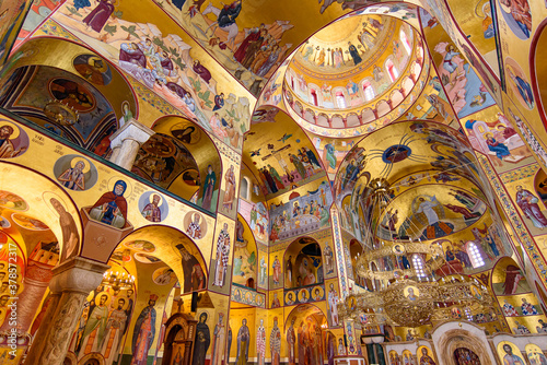 Interior of Cathedral of the Resurrection of Christ in Podgorica, Montenegro