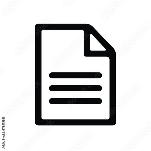 Document icon outline and linear vector  © Tanvir