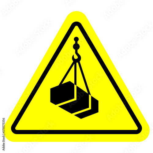 Warning Overhead load sign. ESP10