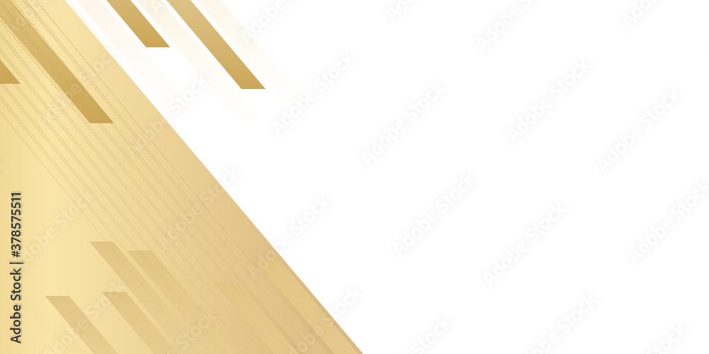 Abstract geometric shape white gold background with light and shadow 3D ...