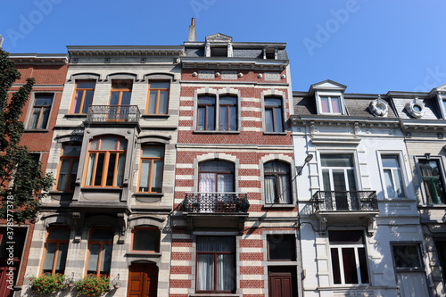 Brüssel: Schöne Altbaufassaden im Stadtteil Ixelles