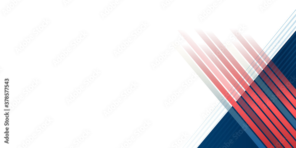 Red white and blue abstract background vector with blank space for