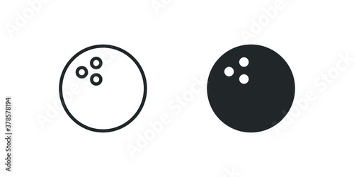 bowling ball vector isolated icon on white background