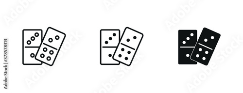 domino vector isolated icon. fun, game, activity symbol sign for web and mobile app photo