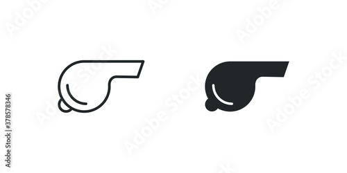 vector illustration of whistle icon. sound, noise symbol sign for web site and mobile app. vector eps10