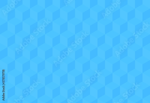 Blue background with 3d squares. Seamless vector Illustration. Geometric design for web, print for wrapping, fabric, poster, etc. 