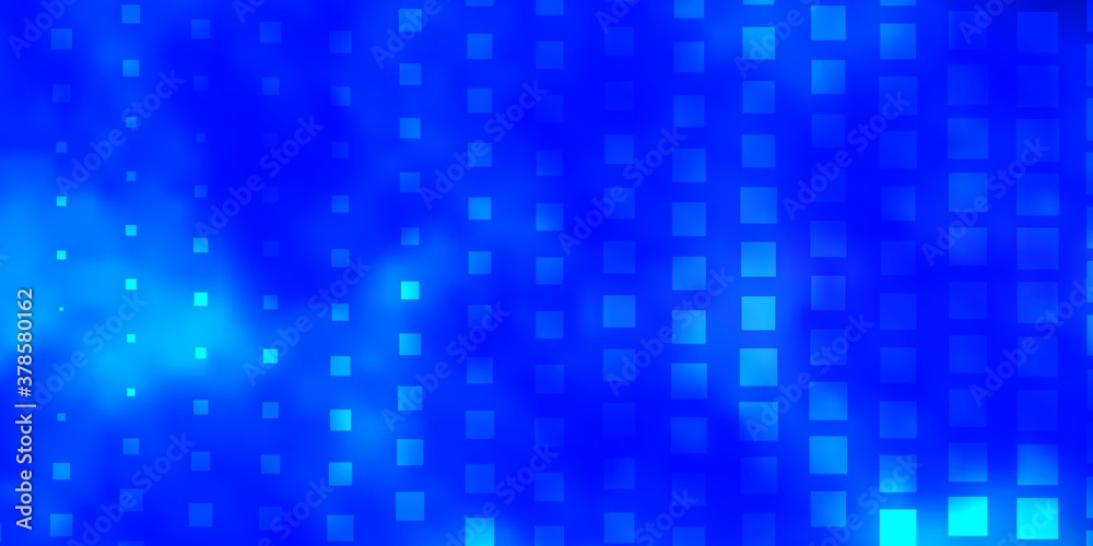 Light BLUE vector pattern in square style. Abstract gradient illustration with rectangles. Pattern for busines booklets, leaflets
