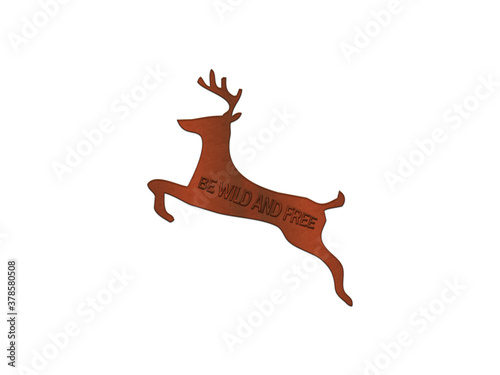 Jumping deer silhouette 