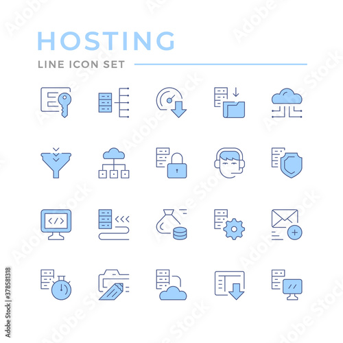 Set color line icons of hosting
