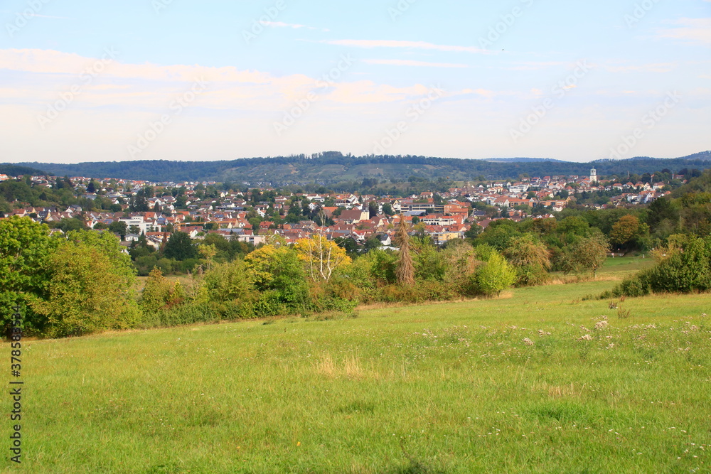 Blick auf den Ort Mühlacker im Landkreis Pforzheim
