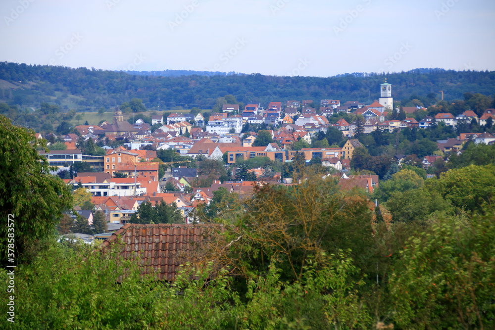 Blick auf den Ort Mühlacker im Landkreis Pforzheim