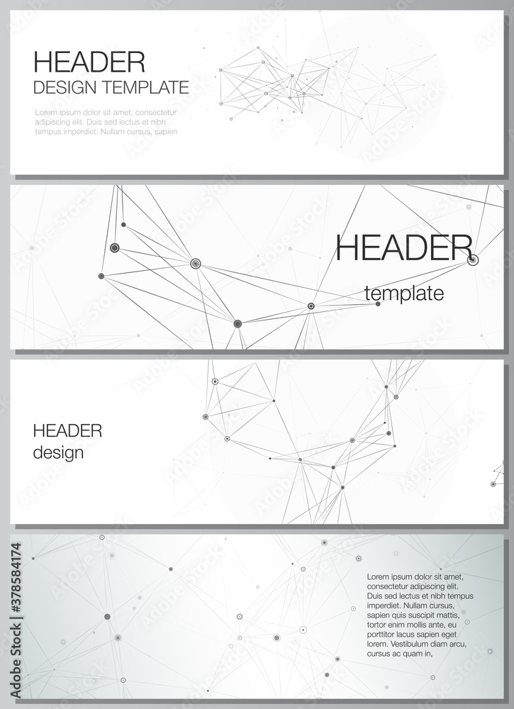 Vector layout of headers, banner templates for website footer design ...