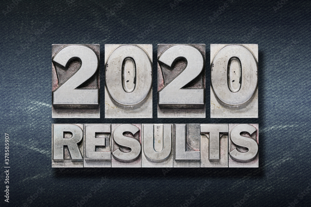 Naklejka premium results 2020 phrase den