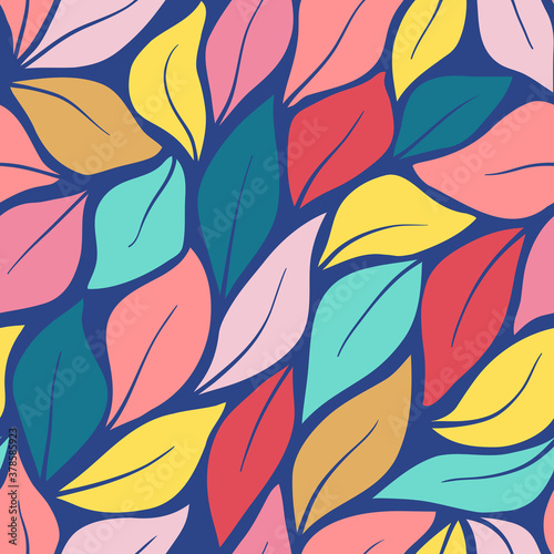 Seamless pattern with leaves