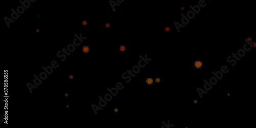 Dark green, yellow vector texture with disease symbols.