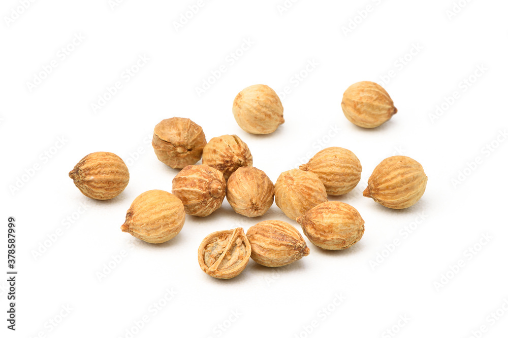 Coriander seeds isolated on white background. Coriander seeds isolated on white background.